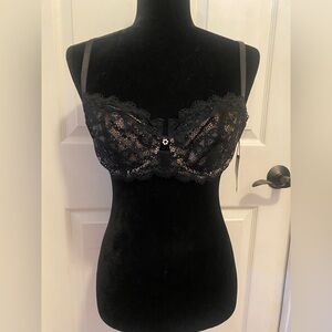 Chic Black Lace Bra
